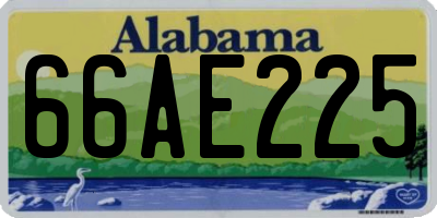 AL license plate 66AE225