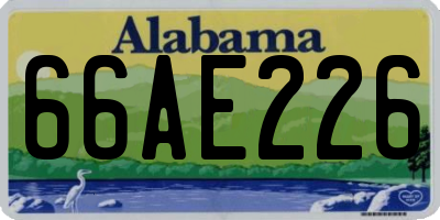 AL license plate 66AE226