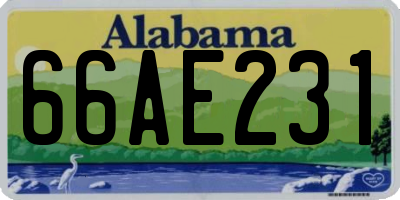 AL license plate 66AE231
