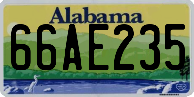 AL license plate 66AE235