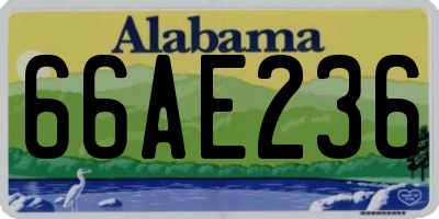 AL license plate 66AE236