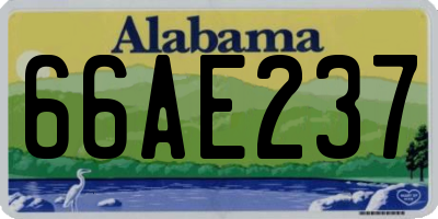 AL license plate 66AE237