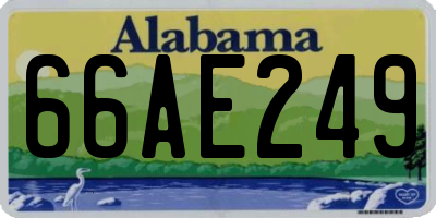 AL license plate 66AE249