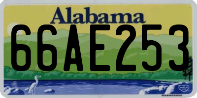 AL license plate 66AE253