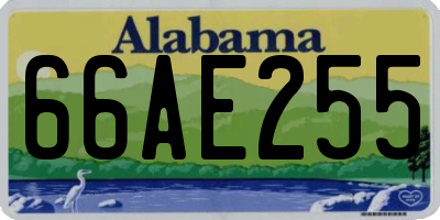AL license plate 66AE255