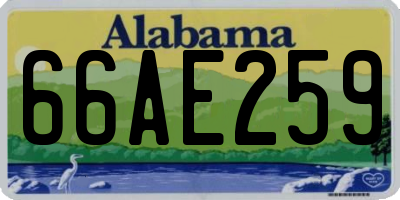 AL license plate 66AE259
