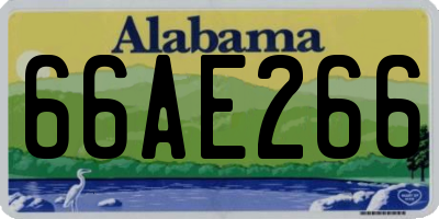 AL license plate 66AE266