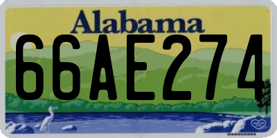 AL license plate 66AE274