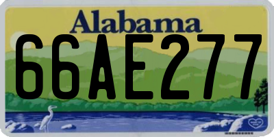 AL license plate 66AE277