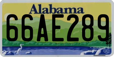 AL license plate 66AE289
