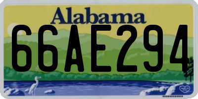 AL license plate 66AE294