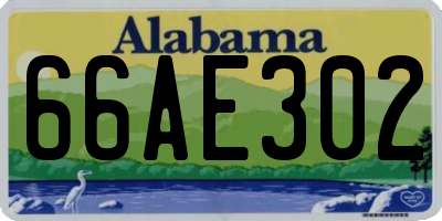 AL license plate 66AE302