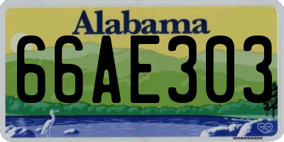 AL license plate 66AE303