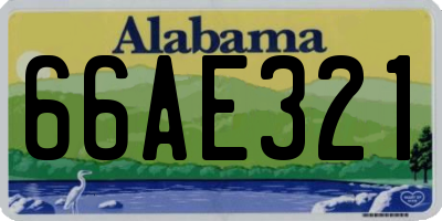 AL license plate 66AE321