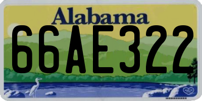 AL license plate 66AE322
