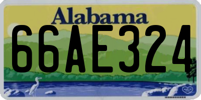 AL license plate 66AE324