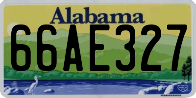 AL license plate 66AE327