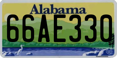 AL license plate 66AE330