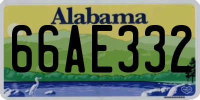 AL license plate 66AE332