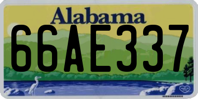 AL license plate 66AE337