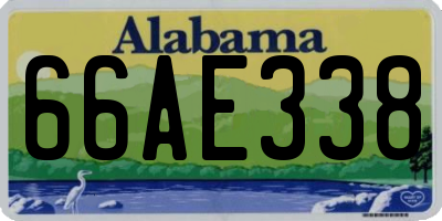 AL license plate 66AE338