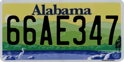AL license plate 66AE347