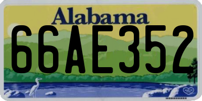AL license plate 66AE352