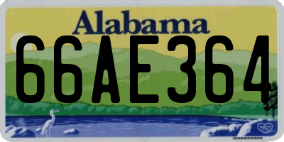 AL license plate 66AE364
