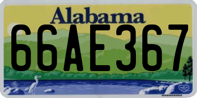 AL license plate 66AE367