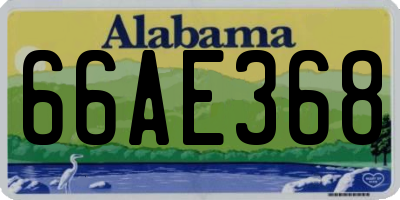 AL license plate 66AE368