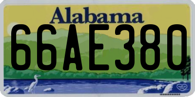 AL license plate 66AE380