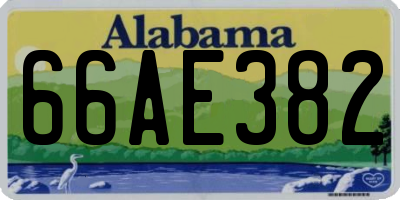 AL license plate 66AE382