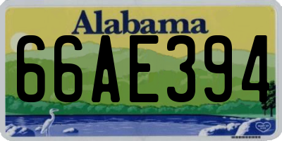 AL license plate 66AE394