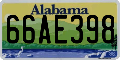 AL license plate 66AE398
