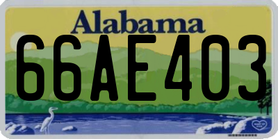 AL license plate 66AE403