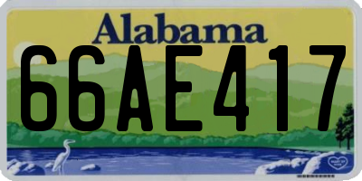 AL license plate 66AE417