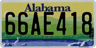 AL license plate 66AE418