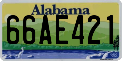 AL license plate 66AE421