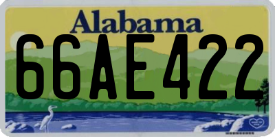 AL license plate 66AE422