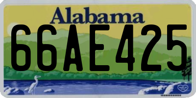 AL license plate 66AE425