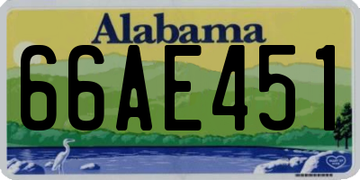 AL license plate 66AE451