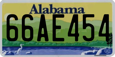 AL license plate 66AE454