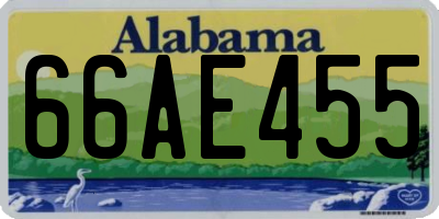 AL license plate 66AE455