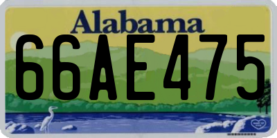 AL license plate 66AE475