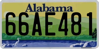 AL license plate 66AE481