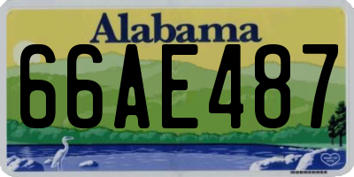 AL license plate 66AE487