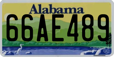 AL license plate 66AE489