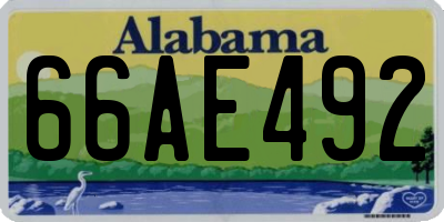 AL license plate 66AE492