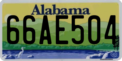 AL license plate 66AE504