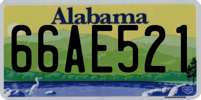 AL license plate 66AE521